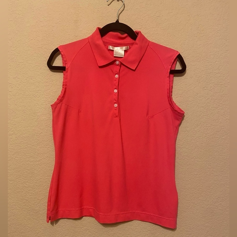 EUC Nike Golf Women’s pink sleeveless polo collared Nike Fit Dry size M